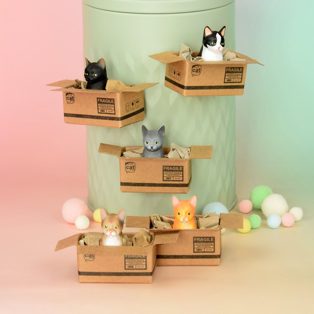 Imán de Gato Hecho a Mano "Brown Tabby" - Mini Caja con Imán de Neodimio