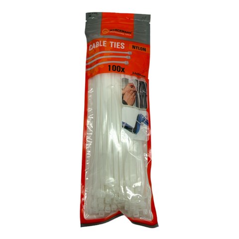 Timmy Toys - VD037 - Wreckman Kable Binders - White - 3,5x200mm - 100 Pack - 1 stuk
