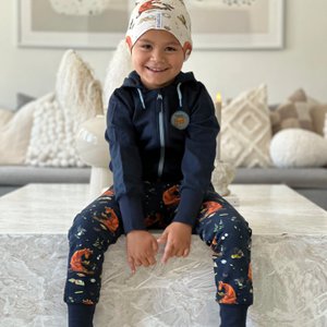 Hoodie Mamma Mu en de kraai blauwe patch