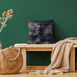 Funda de Cojín Kilim Anguila Negra Tejida a Mano