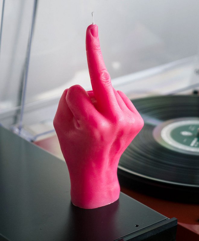 Fick dich Candle Pink