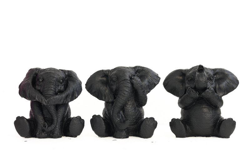 Hør See and Speak No Evil Elephants sæt med 3