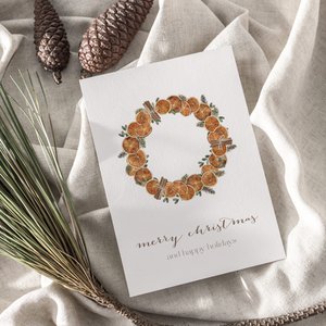 Christmas card on structure paper A6 greeting card