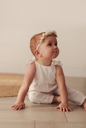 Unisex linen/cotton romper