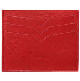 Portafoglio Carte Di Credito Saffiano Rosso