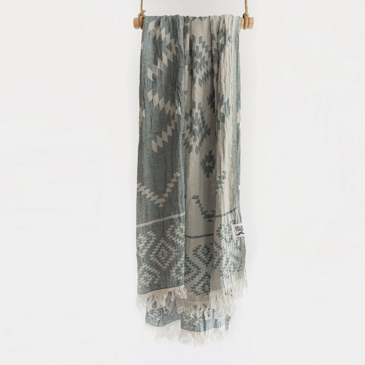 Kilim Pastel Blue Handwoven