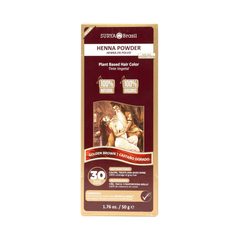 Surya Brasil Henna Haarverf Powder Golden Brown 50g