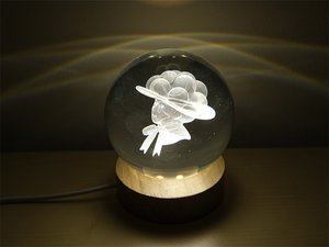 Tischlampe Schwarzwälderin aus Glas Ø6x7,5cm, mit LED