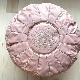 Marokkanischer Pouf, Lederpouf, marokkanischer Ottoman-Pouf