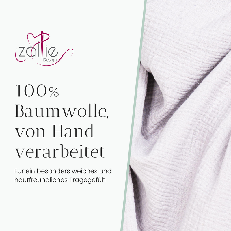 Neck towel from Musselin gray