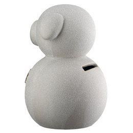 Spaarpot geluksvarken 2-ass. grijs, wit H. 12,5 cm, VE 8