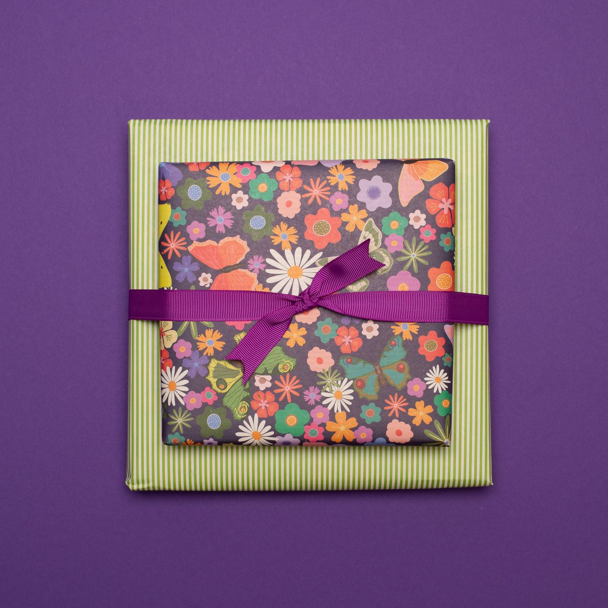 Gift ribbon purple, purple ribbon easy to tie, 16mm x 5m purple grosgrain ribbon for wrapping gifts