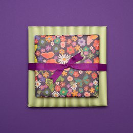 Gift ribbon purple, purple ribbon easy to tie, 16mm x 5m purple grosgrain ribbon for wrapping gifts