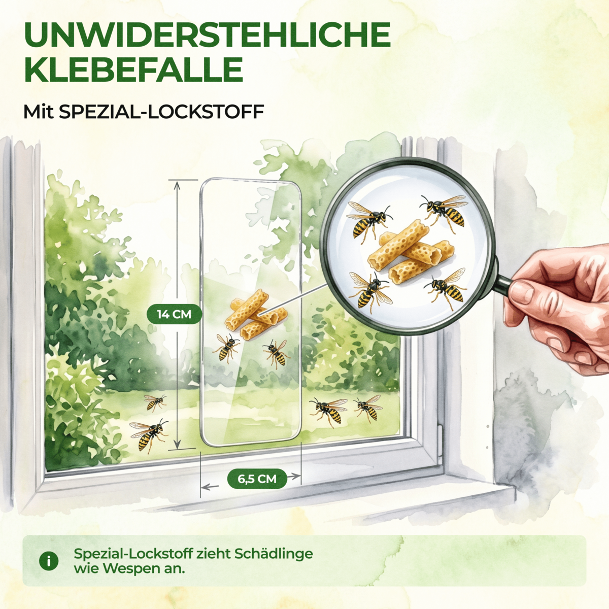 Wespen Fenster-Falle