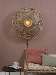 Wandlamp Bali 87cm zw./nat., L