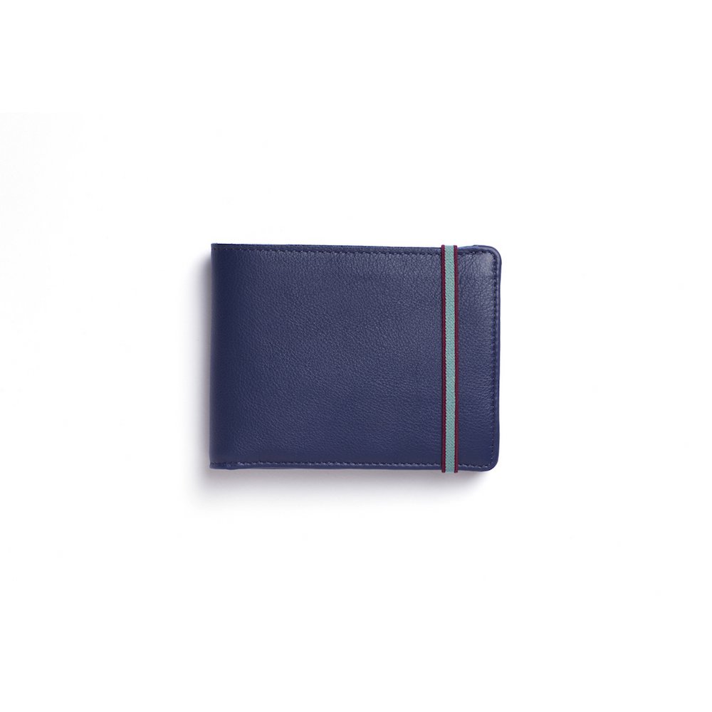 Navy minimalistisk tegnebog med møntlommekopi