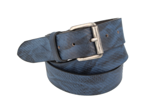 Belt Man Leather Novaho embossed Blue Navy