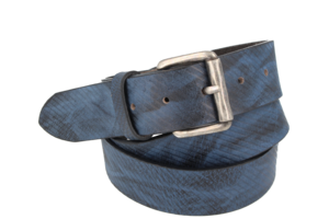 Belt Man Leather Novaho embossed Blue Navy