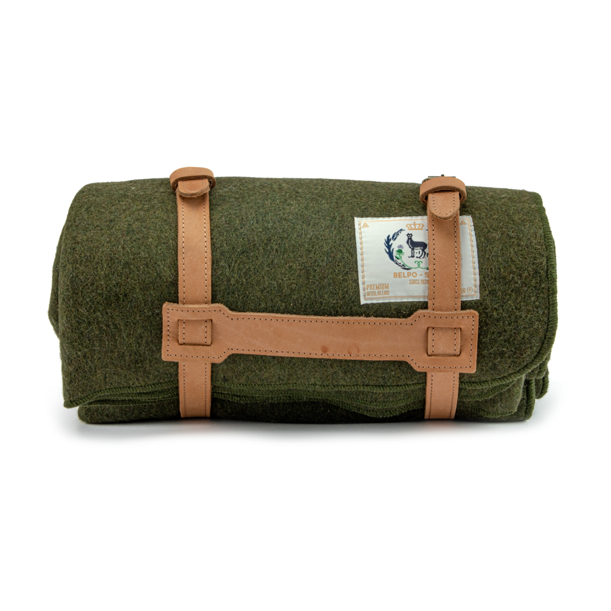 Manta estilo militar + CINTURÓN DE CUERO 100% Lana (reciclada)