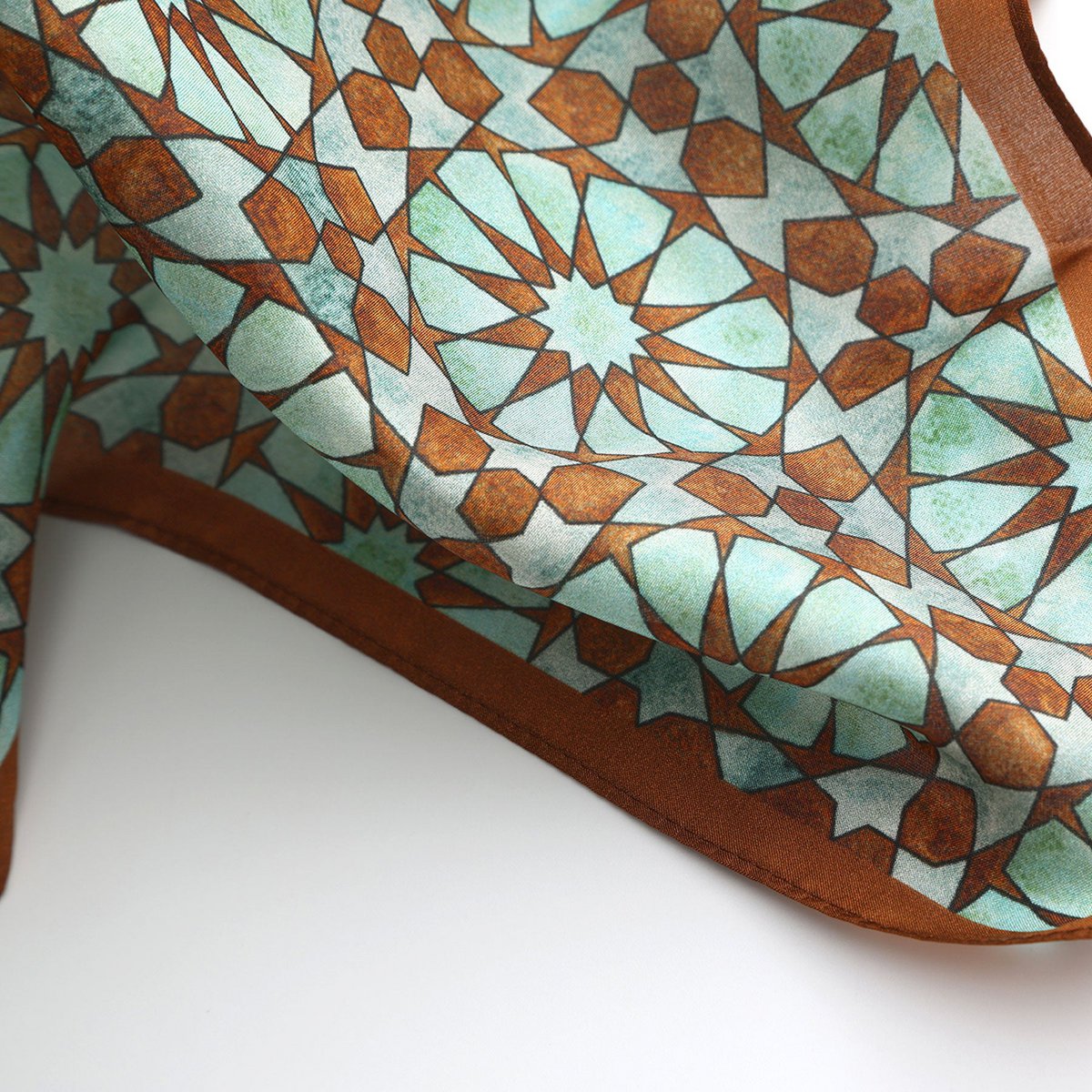 Brown Silk Neckerchief for Women