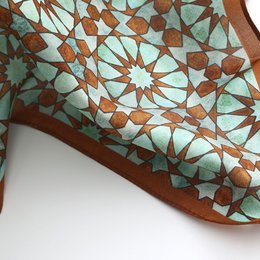 Brown Silk Neckerchief for Women