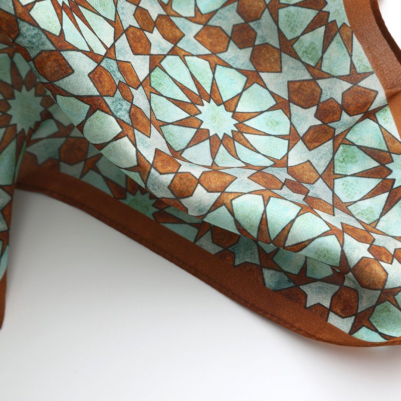 Brown Silk Neckerchief for Women