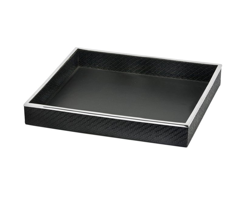 EDZARD serving tray Jackson, square, steel with synthetic leather cover, 38 x 38 cm
