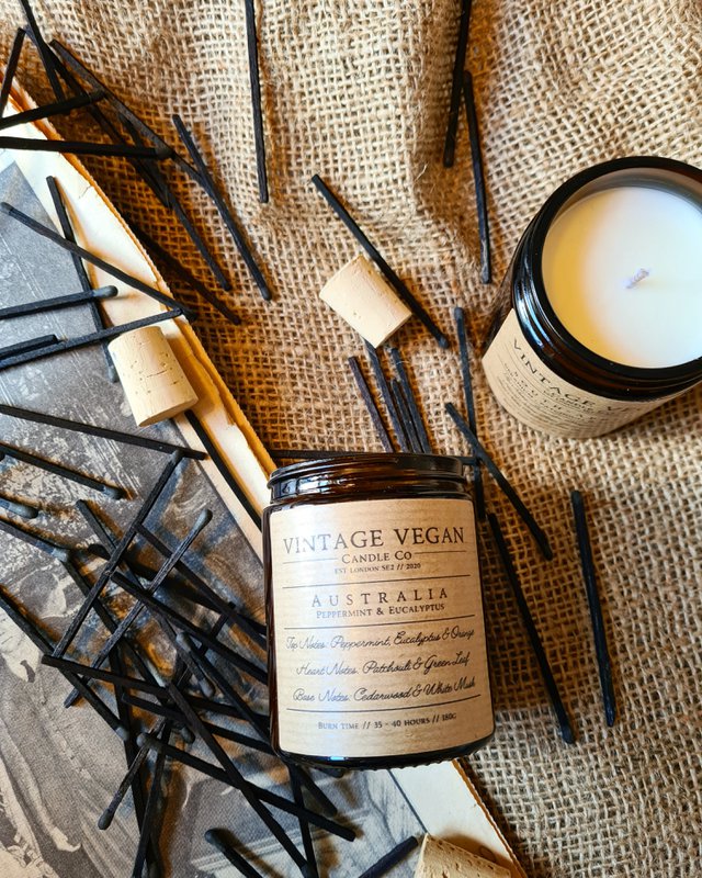 Australian Peppermint & Eucalyptus Vegan Travel Candle