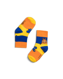 koaa – Souris & Éléphant « Color Block » – Chaussettes bleu/jaune/orange