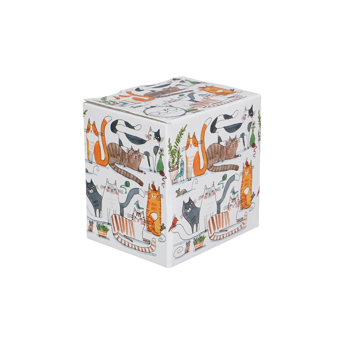 DUO CATS Mug + Infuser with Tag, 400ml, LAZY CATS, giftbox