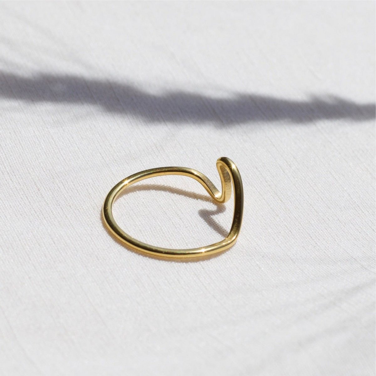 Mykonos - Dainty Ocean Waved Line Stacking Ring