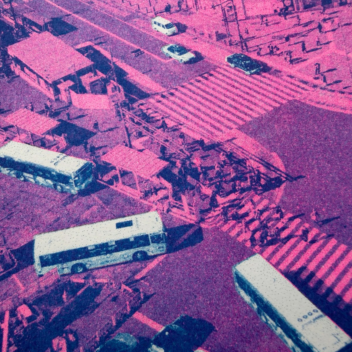 Pocztówka Riso, Japonia/Shibuya, risografia, DIN A6