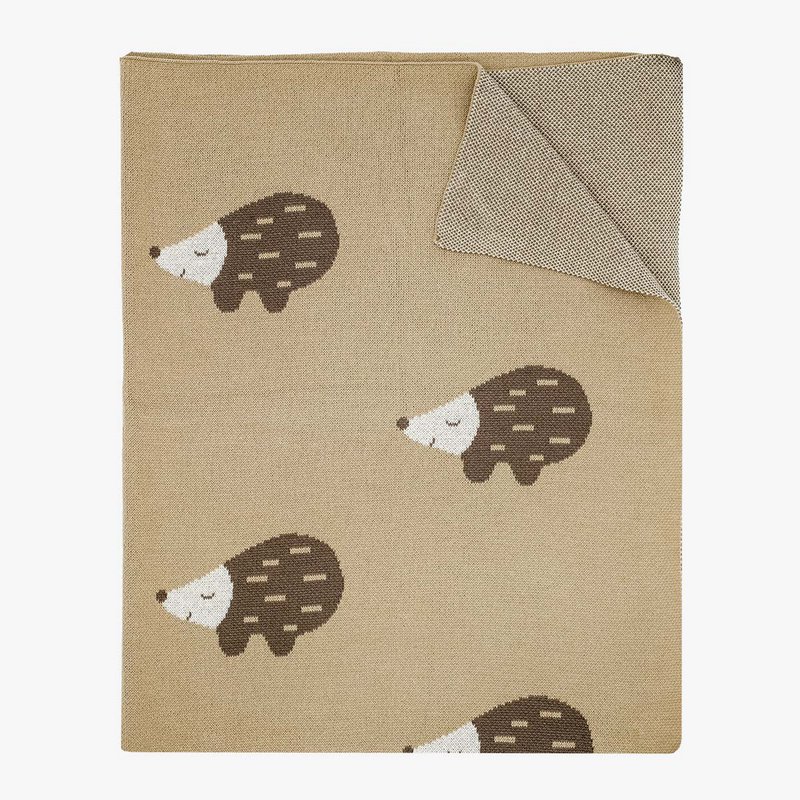 Mini Blanket Hedgehog, Brown, Khaki
