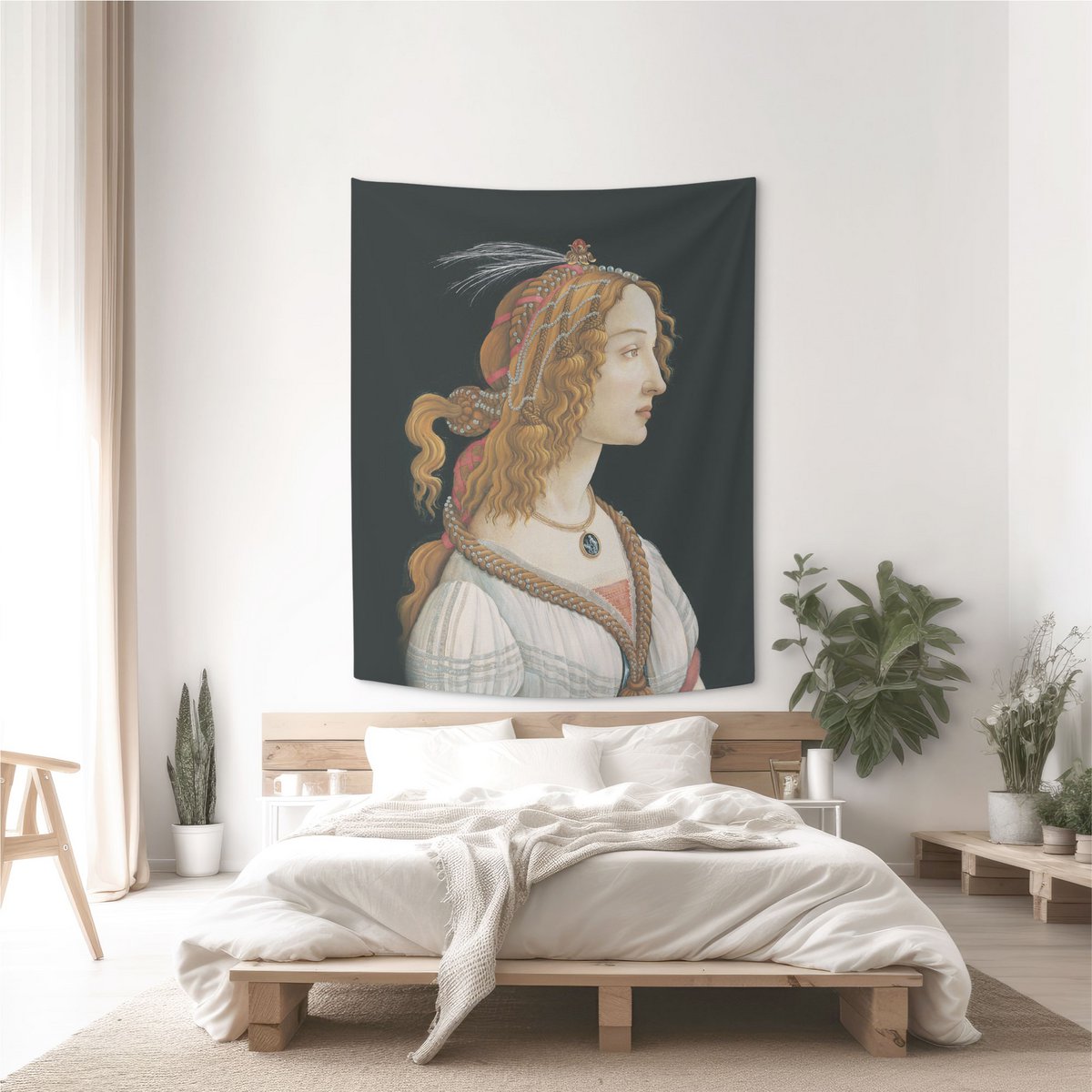 Portret van Simonetta Vespucci Wandtapijt