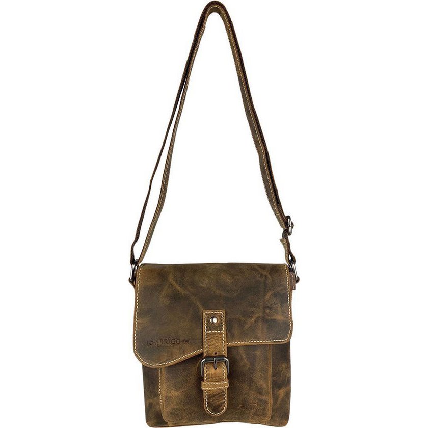 Sac à bandoulière pour dames - Small Cognac Tamponner le sac à bandoulière