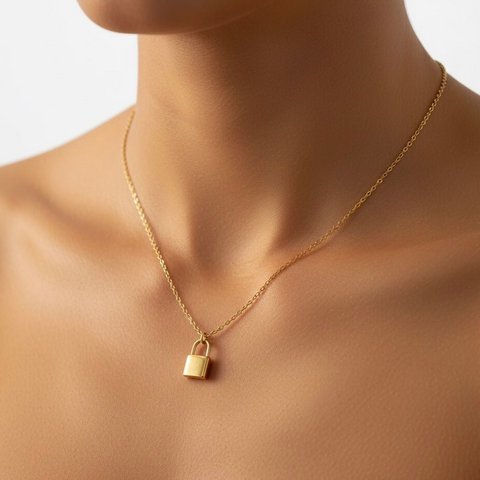 PADLOCK – Gold Padlock Pendant Necklace