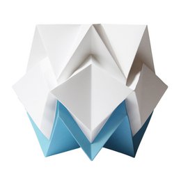 Two-tone Origami Paper Table Lamp - size M