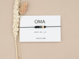 Morse code armband Oma (zilver,rosé goud,goud)