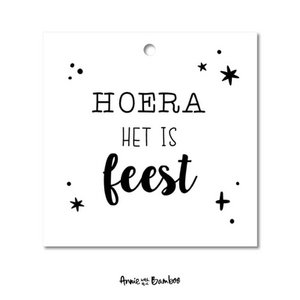 Gift tag - Hooray it's party time