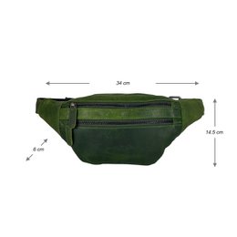 Taljetaske Læder - Fanny Pack Læder - Pouch Taske i 6 farver læder - Læder Belly Bag - Unisex model
