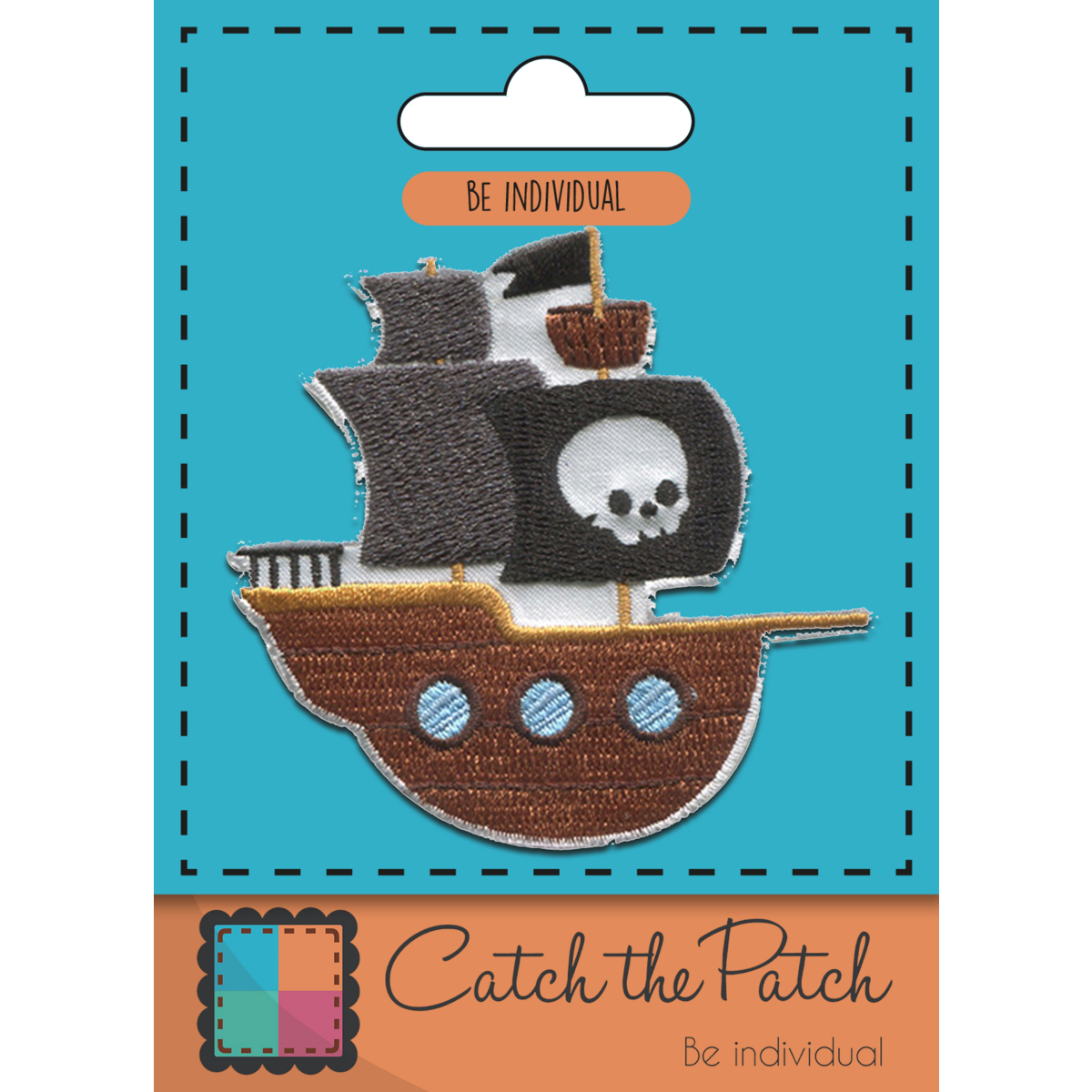 Piraten Schiff Boot Totenkopf Skull Beach  - Braun