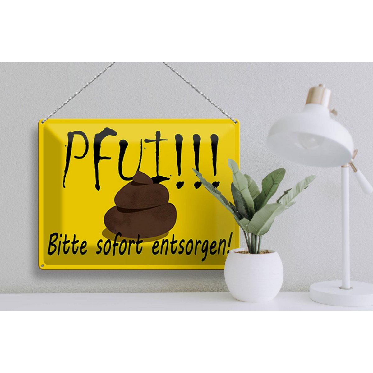 Tin sign note 40x30cm Please dispose of it immediately