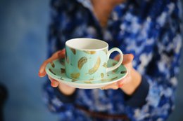 Bird Blue Tasse und Untertasse