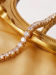 Tijdloze tennisarmband met diamantlook