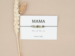 Morse code armband Mama (zilver,rosé goud,goud)