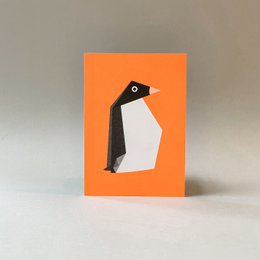 Risography Postcard - Origami Pinguin - DIN A6