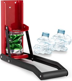 Aplastador de Pared para Latas y Botellas (Gris)