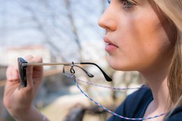 Pink strap sunglasses with a modern, stylish design. Features a lightweight frame and adjustable temples for a comfortable fit.