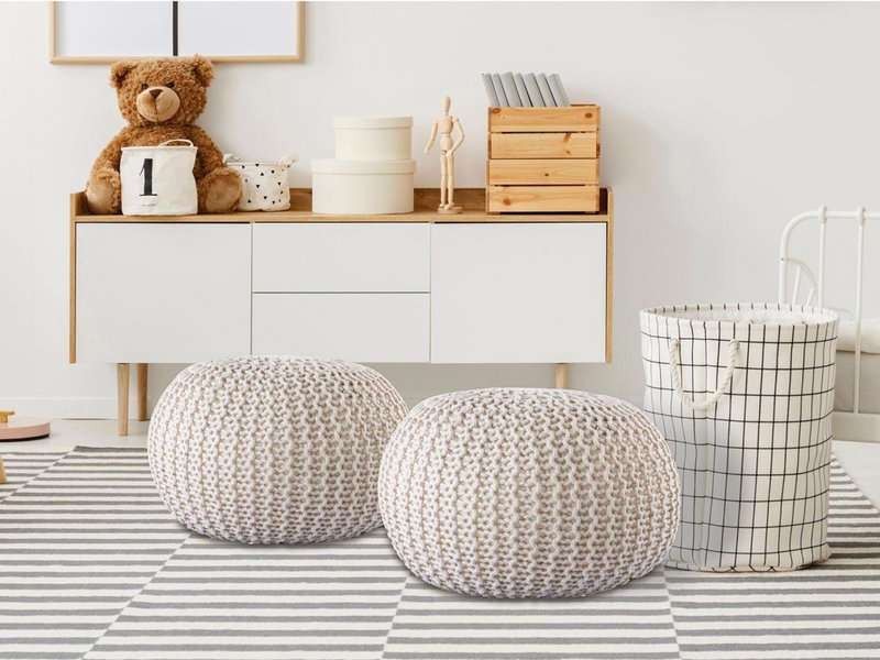 Pouf outdoor ø55cm Sitzpouf Terrasse Pool Garten
