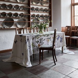 Table cloth extra length - Blue Flower Garden JL